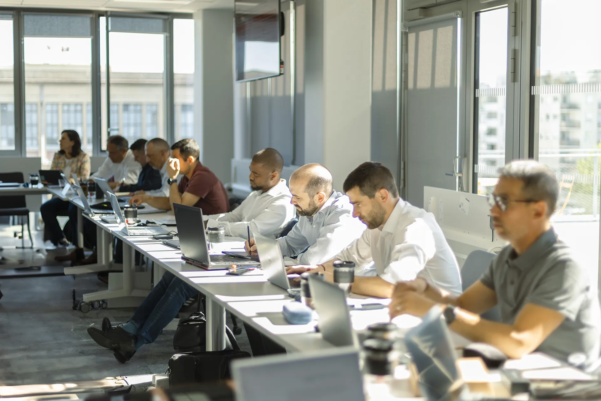Un groupe d’étudiants de l'Executive MBA d'emlyon business school
