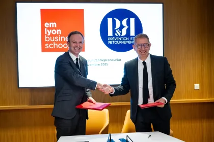 La signature du partenariet entre Prévention &amp; Retournement et emlyon business school