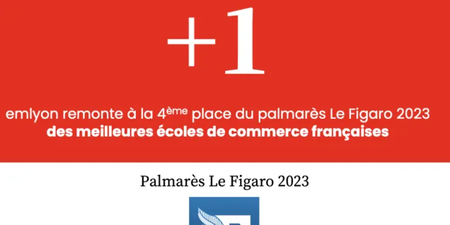 Classement des écoles de commerce du Figaro 2023 : emlyon business school retrouve la 4ème place (+1 rang) Classement des écoles de commerce du Figaro 2023 : emlyon business school retrouve la 4ème place (+1 rang)