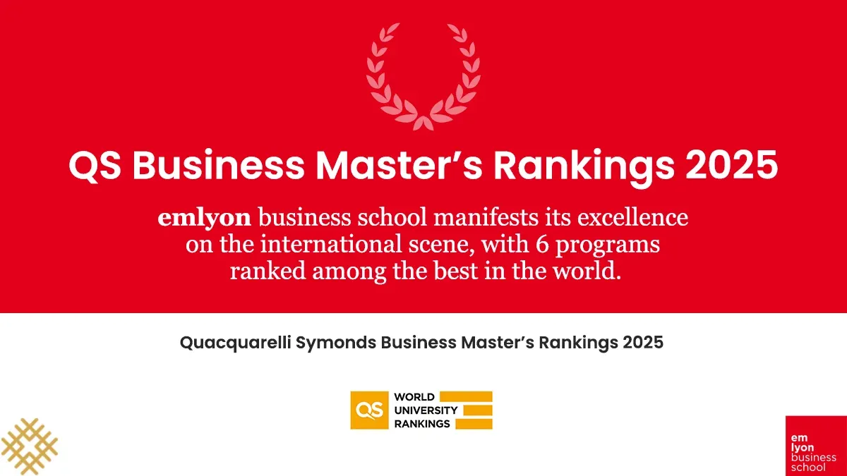 QS Business Master's Rankings 2025 - emlyon business school