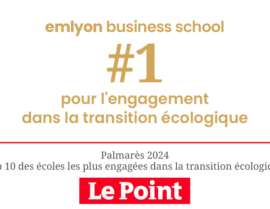 emlyon, n°1 des écoles les plus engagées dans la transition écologique
