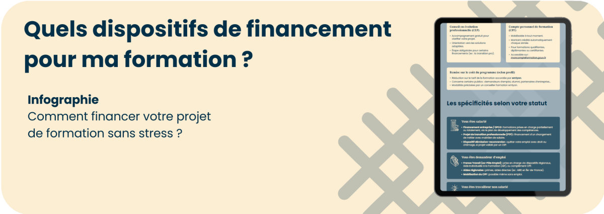 infographie financement formation emlyon