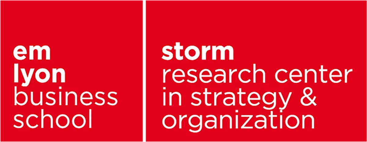 The logo of STORM, research center in strategy and organisation - emlyon