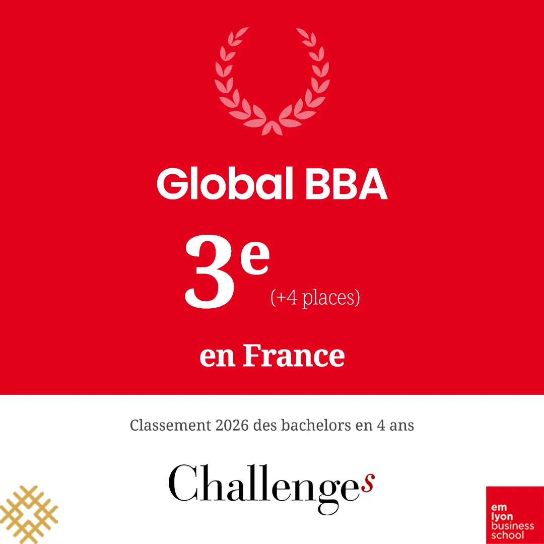 Le visuel du classement Challenges 2026 du GBBA - emlyon