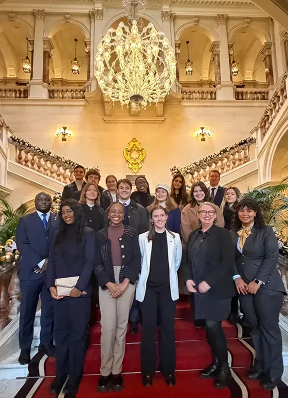 Des étudiantes et étudiants du MSc in International Hospitality Management  à l’international seminar à Londres