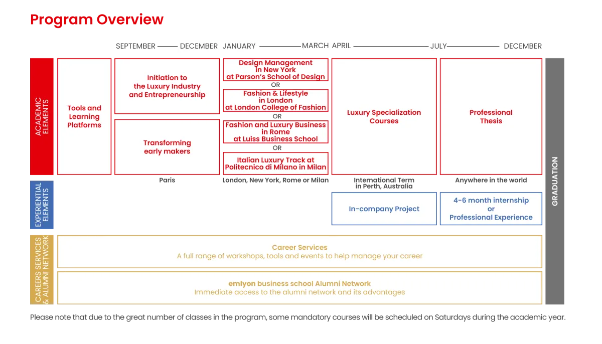 Program overview MSc in Luxury Management & Marketing emlyon