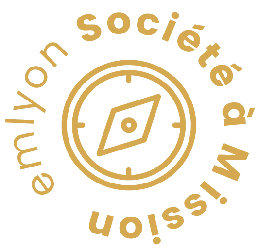 Le logo "emlyon Société à Mission"