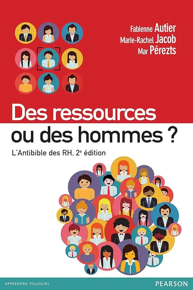 Couverture du livre « Des ressources ou des hommes ? » illustrée par des personnages en forme de point d’interrogation.