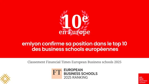 Visuel Financial Times European Business Schools 2025 : emlyon est 10e 