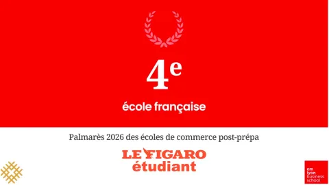 Dans le classement 2026 du Figaro Étudiant, emlyon business school confirme sa place parmi les meilleures écoles de management françaises en se maintenant en 4e position