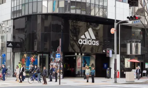 La façade du store Adidas à Nuremberg