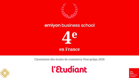 Classement L’Étudiant 2026 : emlyon confirme sa 4e place