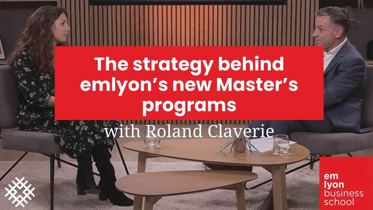 Preview image for the gge video "Understanding the strategy behind emlyon’s new Master’s programs".