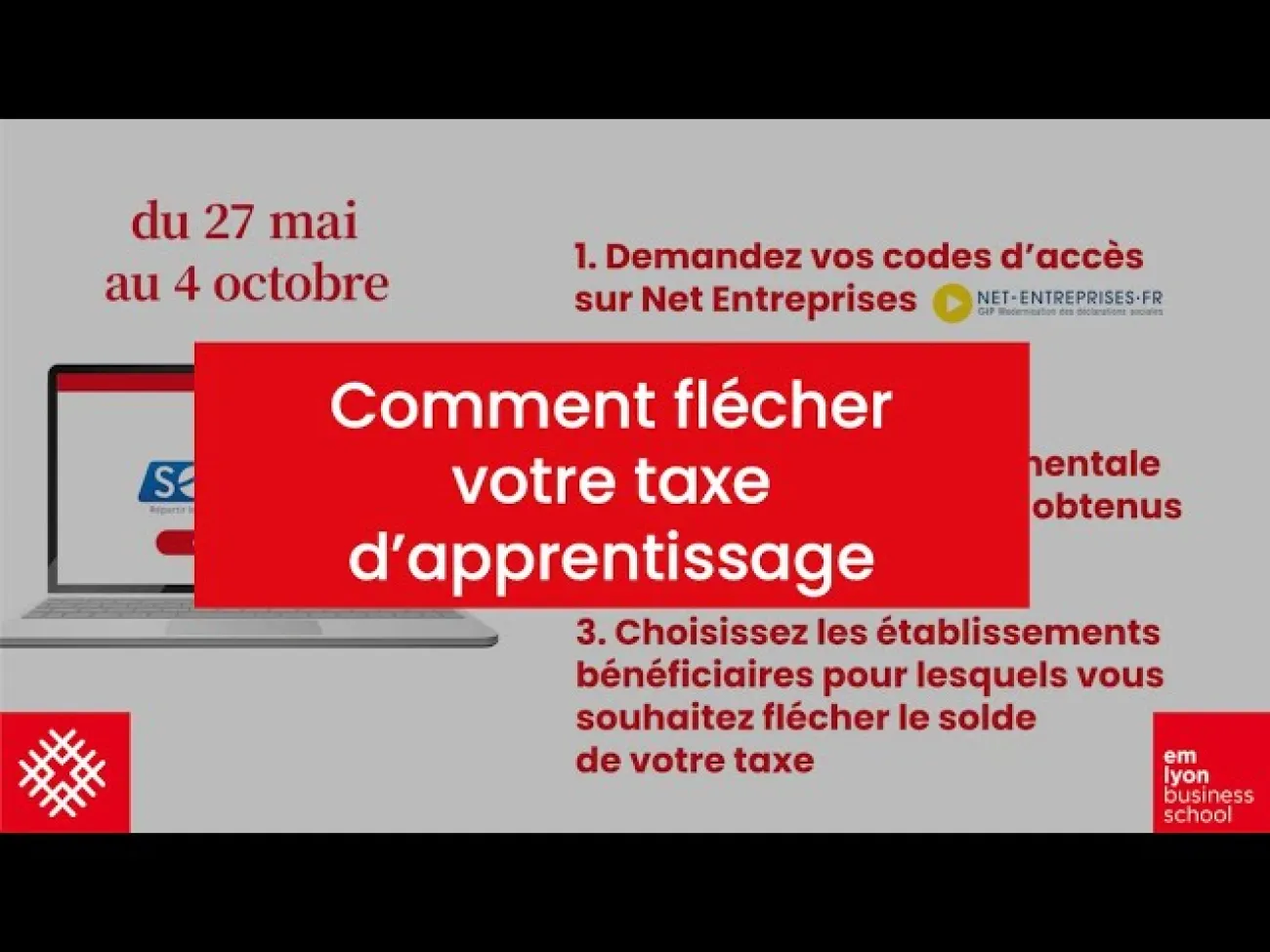 Preview image for the gge video "Taxe d'apprentissage 2024 : Comment flécher le solde de votre taxe d'apprentissage ?".