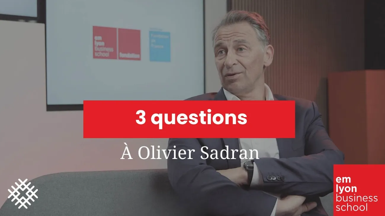 Preview image for the gge video "Interview l 3 questions à Olivier Sadran".