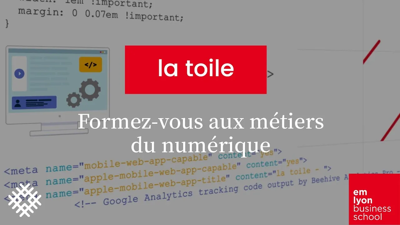 Preview image for the gge video "Programme la toile, l’école de la qualification numérique : Formez-vous aux métiers du numérique".