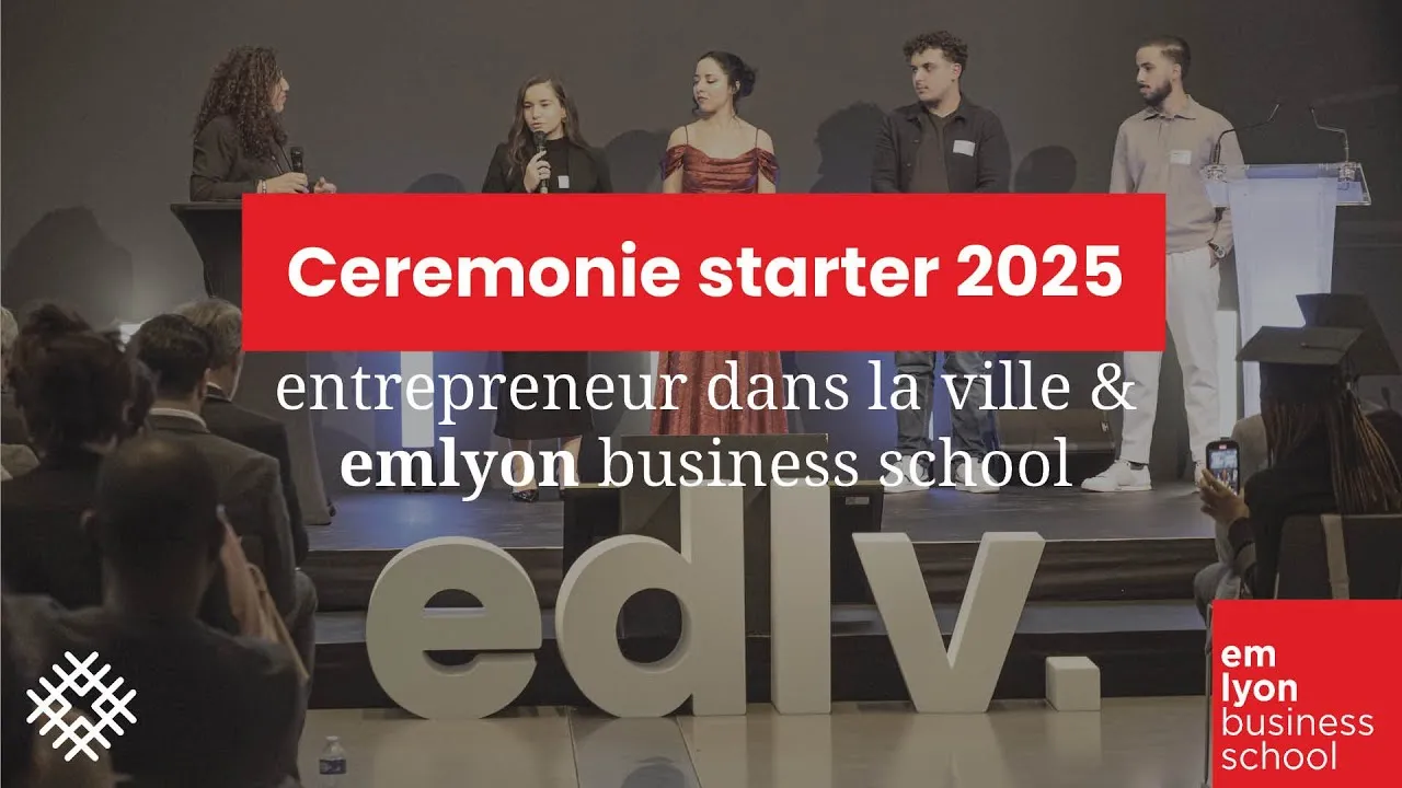 Preview image for the gge video "Entrepreuneurs dans la Ville x emlyon – Cérémonie nationale du Starter 2024".