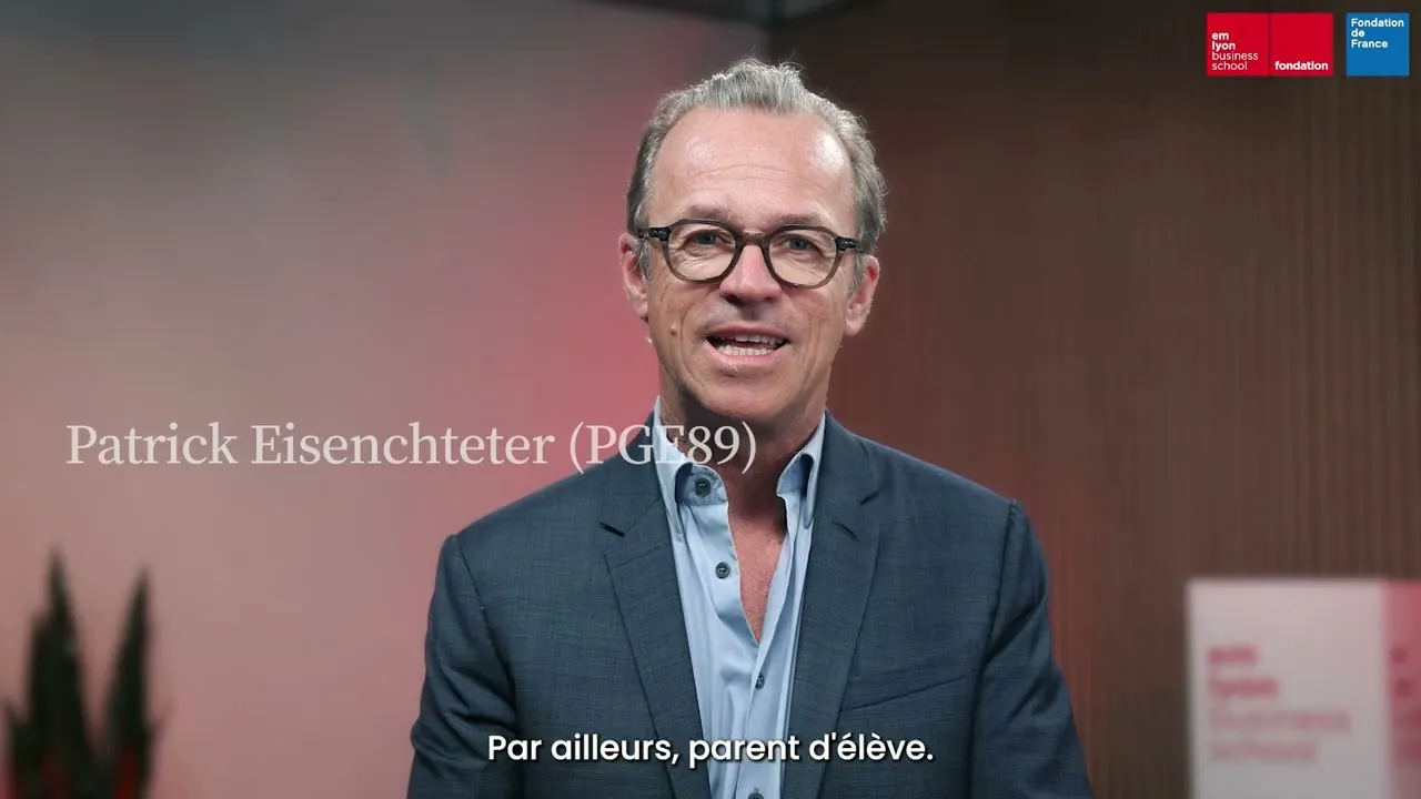 Preview image for the gge video "Fondation emlyon | Regards croisés entre Isabelle Huault et Patrick Eisenchteter".